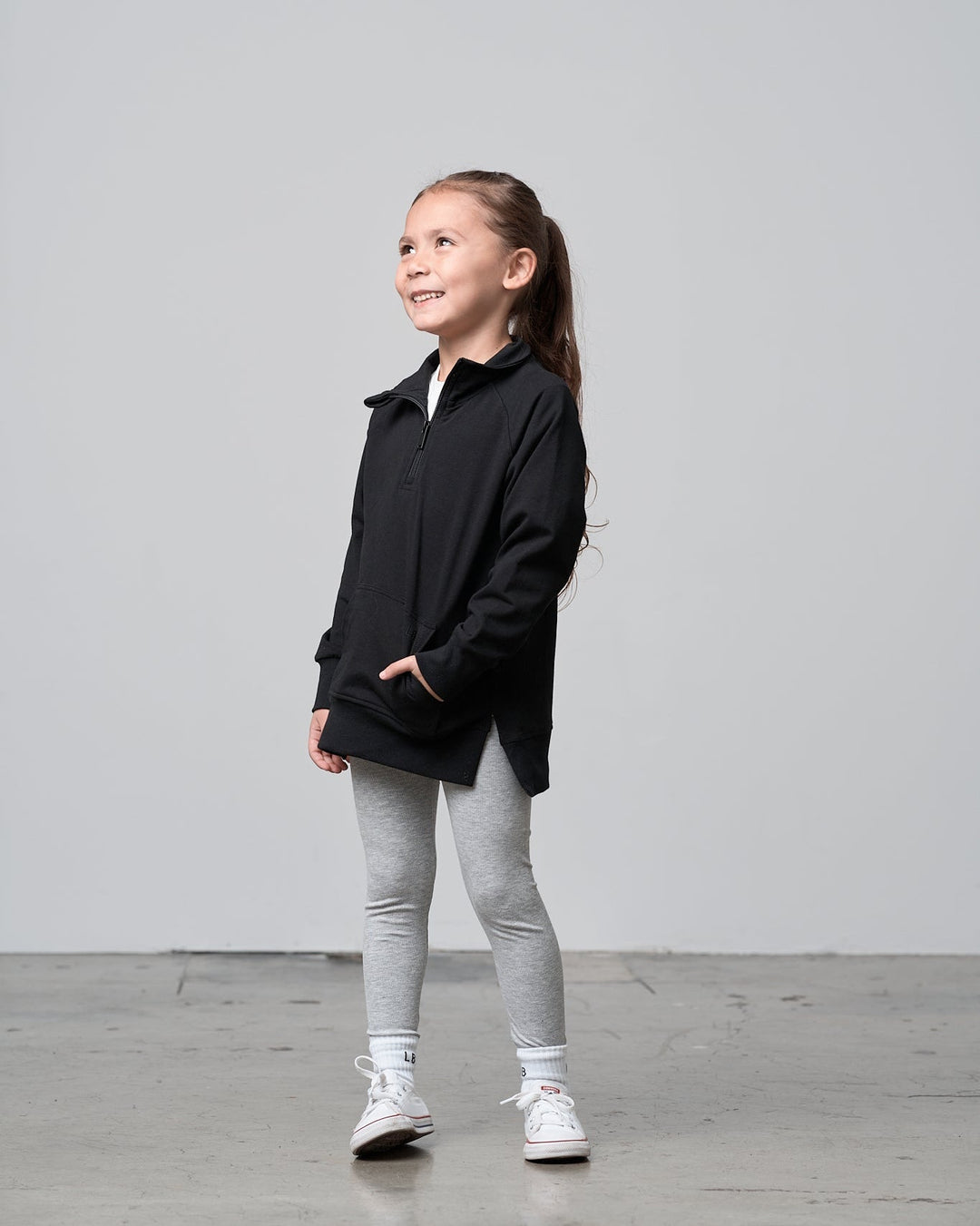 Quarter Zip Pullover - Black