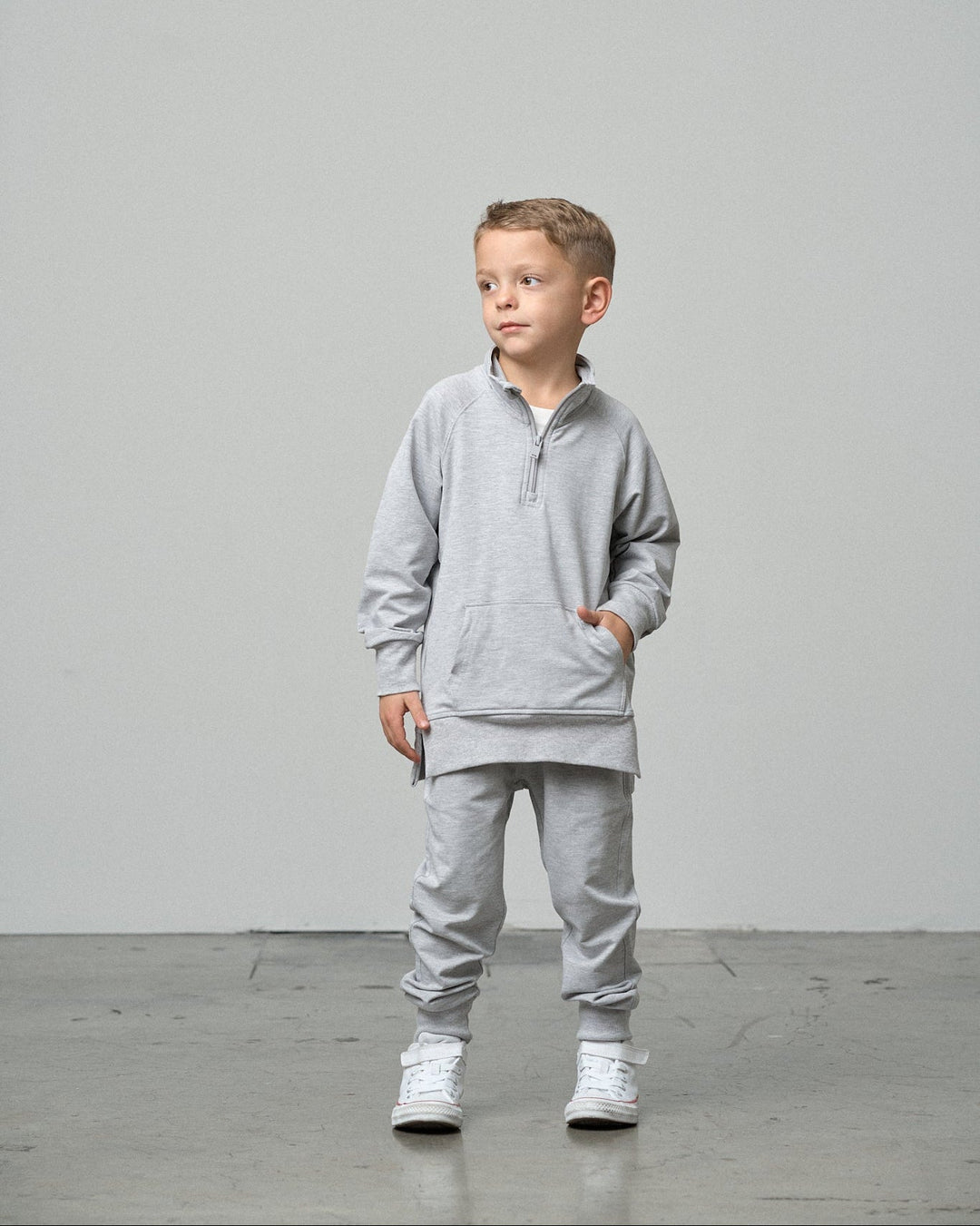 Quarter Zip Pullover - Grey