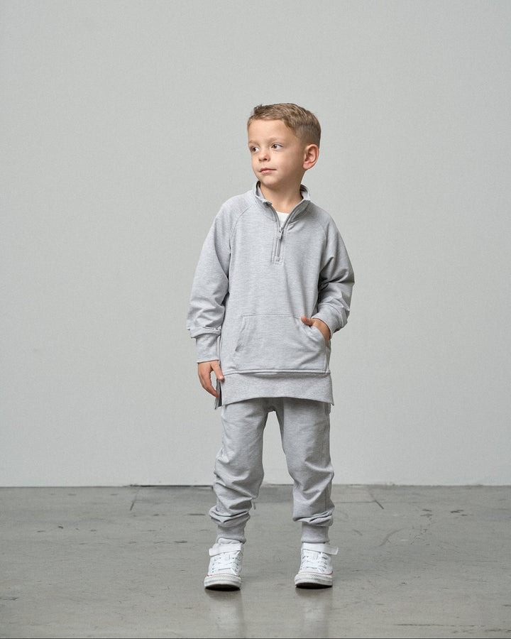 Quarter Zip Pullover - Grey
