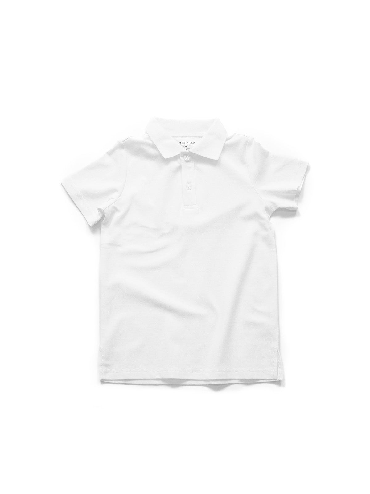 Basic Short Sleeve Polo Shirt - White – Little Bipsy Everett WA